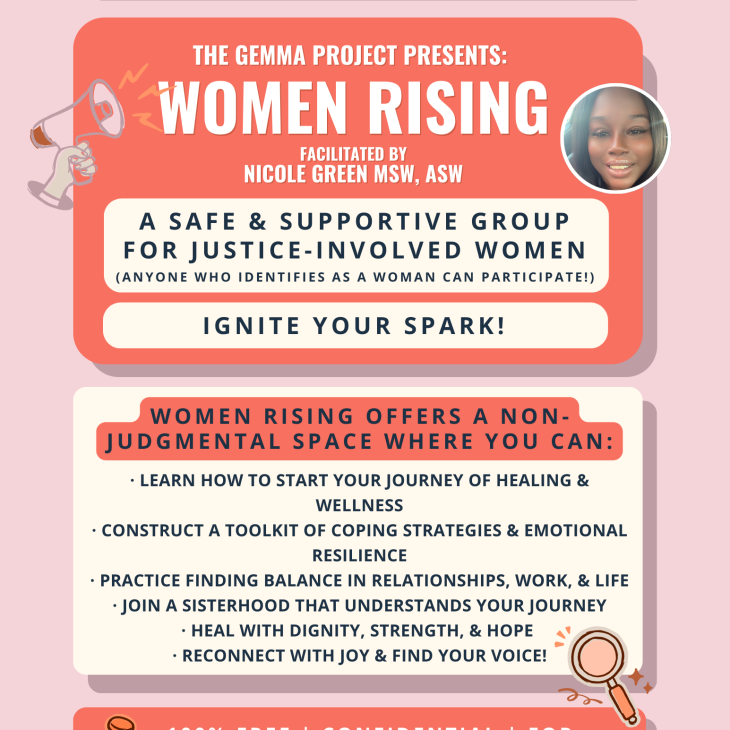 Saturday, 1/17 The Gemma Project (Women’s Rising Group)