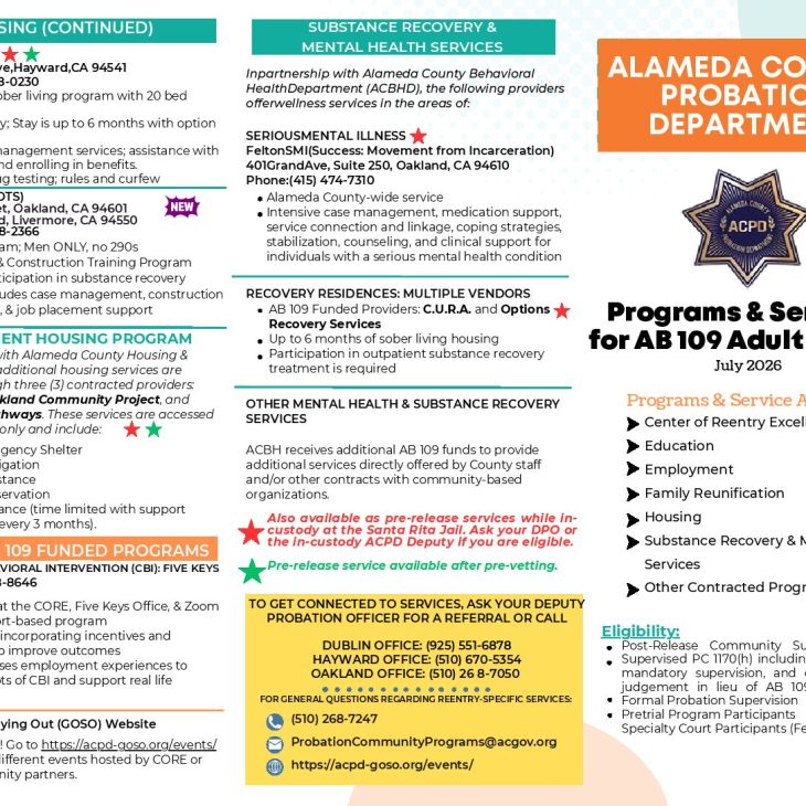 AB 109 Program & Services Tri-fold (Updated July 2026)