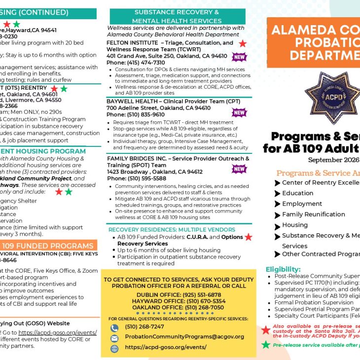 AB 109 Program & Services Tri-fold (Updated September 2026)