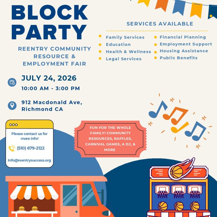 Fri/Vier, 7.24.26 Block Party Reentry Community Resource & Employment Fair