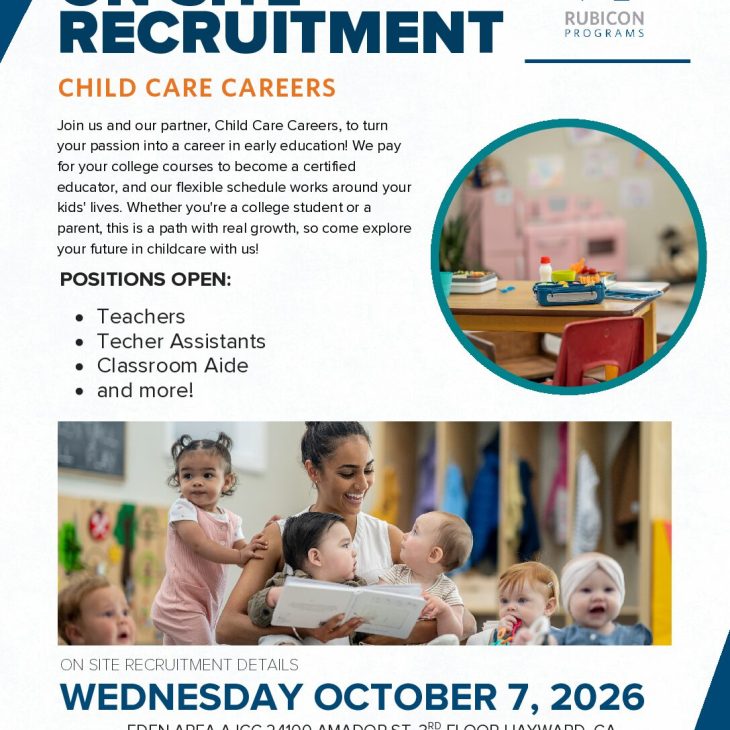 Wed/Mier 10.7.26 ChildCare Careers On-Site Recruitment @ Hayward CORE