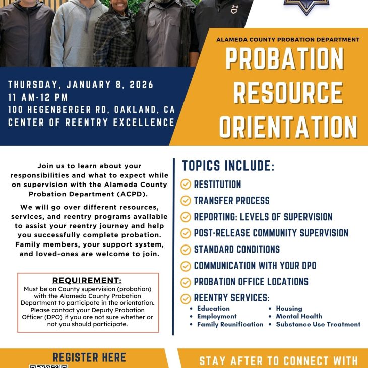 Thurs, 1/8 Probation Resource Orientation