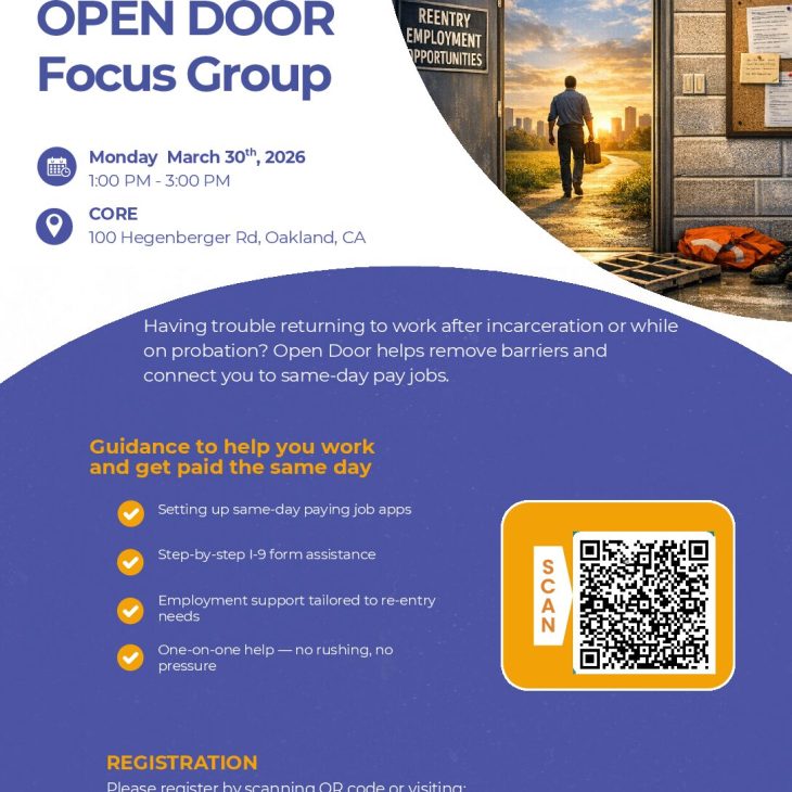 Mon, 3.30.26 Open Door Focus Group