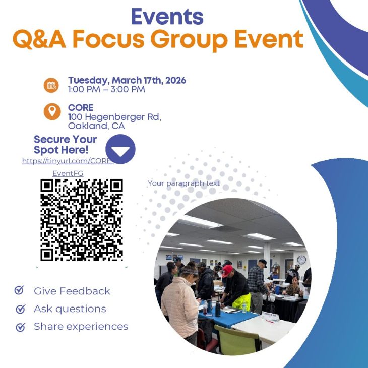 Tues, 3.17.26 Focus Group Event