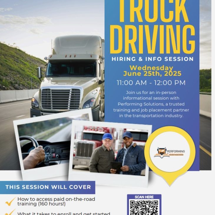 Wed, 6/25 Performing Solutions Truck Driving Info. Session