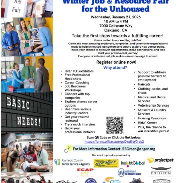 Wed, 1/21 ACCC Winter Job & Resource Fair for the Unhoused